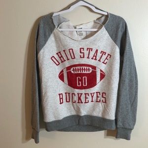 PINK Off-the-shoulder OSU Sweatshirt